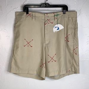 Liquid Flow Classic Fit Go-anywhere flat front Golf shorts men size 38 NWT